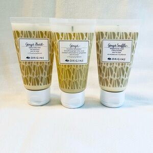 Origins 1.7 Oz Ginger Body Wash, Exfoliating Scrub & Whipped Body Cream! All 3!
